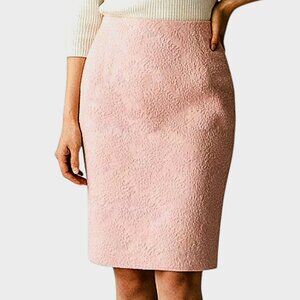 NWT Talbot's Light Pink Pencil Skirt Textured Floral Pattern - 10P
